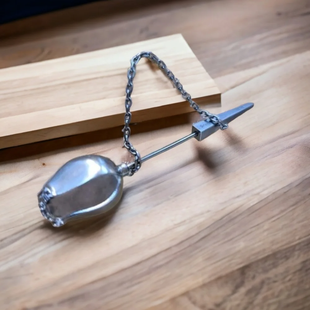 BRIONI Sterling Silver 925 Lapel Tie Stick Suit Pin Gunmetal Rose Bud Minimalist - Picture 13 of 16